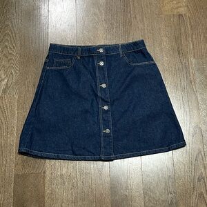 Noisy May A-Line Button-Front Denim Skirt 100% cotton -xl